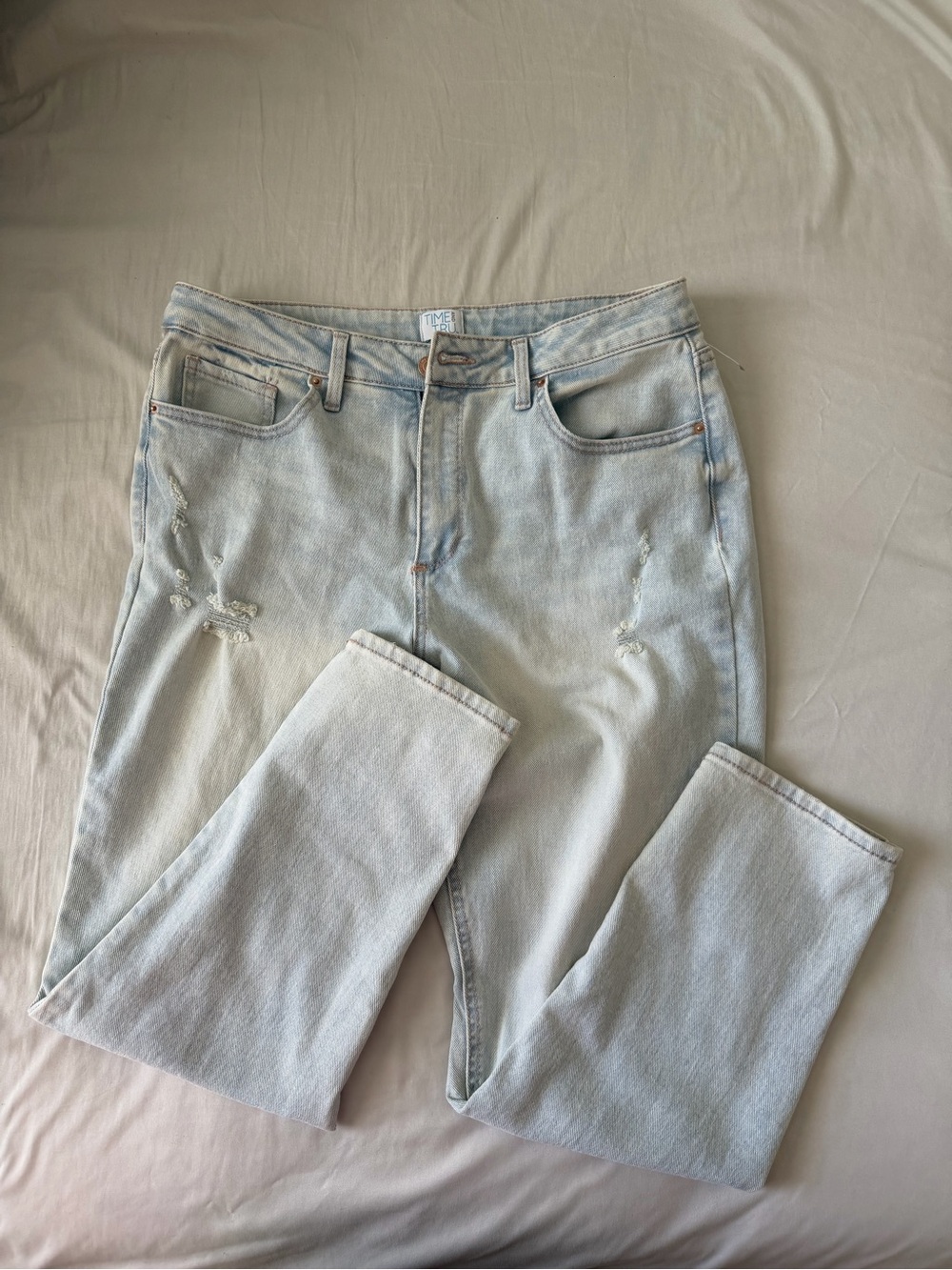 Time and Tru Light Blue Straight Leg Jeans